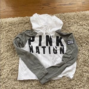 Pink Victory Secret Halfcut sweatshirt